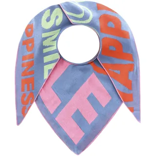 Zwillingsherz Dreieckstuch ZWILLINGSHERZ "Große Freunde", Damen, blau, Obermaterial: 50% Baumwolle, 50% Polyacryl, Modetücher, mit Schrift