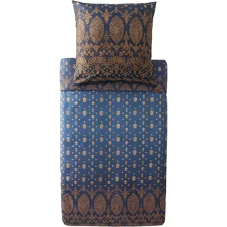 BASSETTI Gold Decor Paisley Blau 155 x 220 cm + 80 x 80 cm