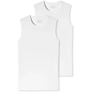 SCHIESSER Herren Tanktops im Pack - Serie "95/5", Vorteilspack, Rundhals, S-4XL Weiß M