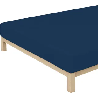 Baumwolle 140 x 200 - 160 x 220 cm blue deep