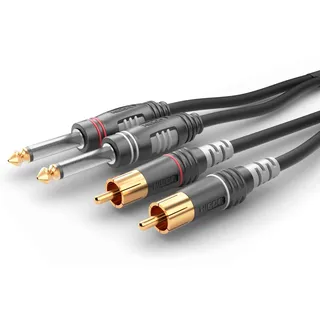 SOMMER CABLE HBA-62C2-0060 Audiokabel Klinke/RCA Anschlusskabel [2x Klinkenstecker (mono)