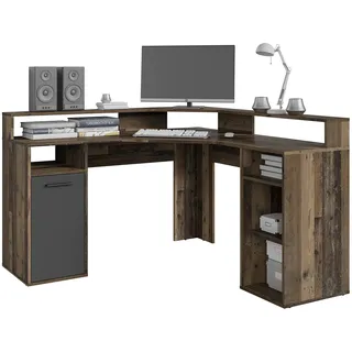 byLIVING Eckschreibtisch Fox Old-Wood-Optik