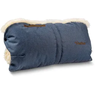 Fellhof Handwärmer aus Lammfell, Blau