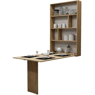 Mirjan24 Wandklapptisch, Eiche, Holzwerkstoff, Rechteckig,Rechteckig, 85x203x19 cm, Esszimmer, Tische