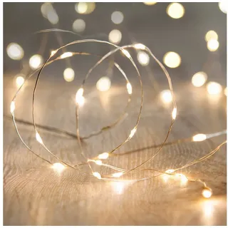 Lights4fun LED-Lichterkette 2 m warmweiß
