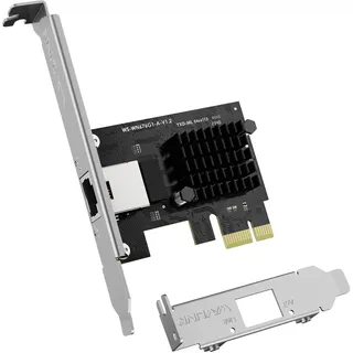 WAVLINK 2.5G Base-T PCIe Netzwerkkarte, 2500/1000/100Mbps PCI Express Ethernet Adapter mit RTL8125B, 2.5G NIC für Windows 11/10/8/8.1/7 & Linux mit Low Profile Bracket