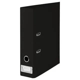 RÖSSLER 4 Stück Rössler Ordner Soho 1317452708, A4 80mm breit Karton vollfarbig schwarz 4014969395516 Rössler