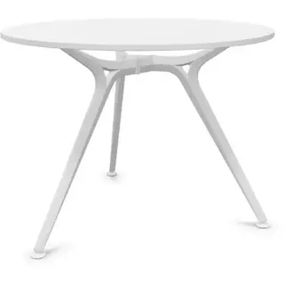 Runder Besprechungstisch Arkitek | Toro | Weiss | Aluminiumgestell Weiss | Rund | 100 cm Durchmesser | Rutschfest