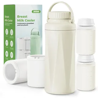 JOTOO Tragbarer Muttermilch-Kühler – 24H+ Frische durch 360°-Kühlung, 650ml BPA-frei, Isolierte Milchflasche mit Auslaufsicherung für Reisen/Büro, Stillzubehör für Mütter