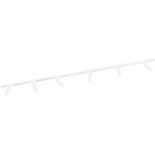 Ledvion - Schienensystem lampen, 2m, 1-Phasen, 3W, inklusive 6x GU10 LED, Weiss, 2700K, 6-flammig Spot, spotlight, deckenspot, deckenstrahler, strahler lampe