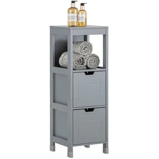 SoBuy Badezimmerschrank, Grau 30x30x89,2cm Modern