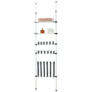 Hti-Living Schuhregal 68 x 280 x 27 cm silber