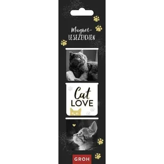 Groh Magnetlesezeichen Cat love