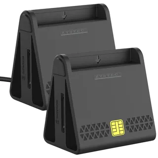 2er-Set USB-Chipkartenleser für Smart-, SIM- und Speicher-Karten, HBCI