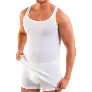 HERMKO Unterhemd 3018 Herren Unterhemd Doppelripp aus 100% Bio-Baumwolle weiß D 9 = EU 3XL