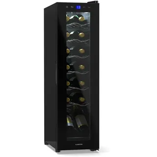 Klarstein Shiraz 14 Slim Uno Weinkühlschrank 14 Flaschen 5 - 18 °C Touch-Control Schwarz