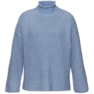 Buffalo Stehkragenpullover Damen blau meliert Gr.36/38