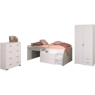 Parisot Kinderzimmer 3-teilig "Milky 12" Weiß / Grey Loft