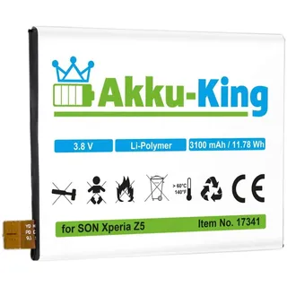 Akku-King Akku kompatibel mit Sony LIS1593ERPC - Li-Polymer 3100mAh - für Xperia Z5, Z5 Dual, E6653, E6683