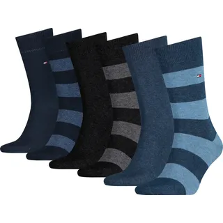 Tommy Hilfiger TH MEN RUGBY SOCK 6P ECOM Socken 6er Pack Blau 39-42