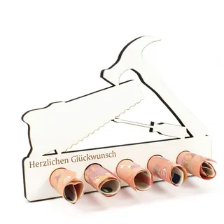Dekolando Geschenk Handwerker Dachdecker Zimmermann Tischler Hausmeister Personalisierte Geschenke Geldgeschenk Heimwerker Schreiner Bauherr Bauherrin Bauarbeiter Handwerk