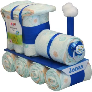 Windeltorte | Windellokomotive Windellok blau | Windelzug | Windelgeschenk Junge