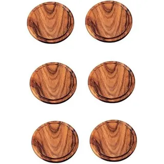 6 Stück Neustanlo Grillteller Akazie Holz 30 cm Ø