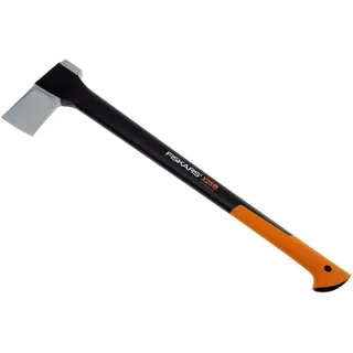 Fiskars Spaltaxt, Inklusive Klingen- und Transportschutz, Länge: 72 cm, Antihaftbeschichtet, Hochwertige Stahl-Klinge/Glasfaserverstärkter Kunststoff-Stiel, Schwarz/Orange, X25–XL, 2,4 kg, 1015643