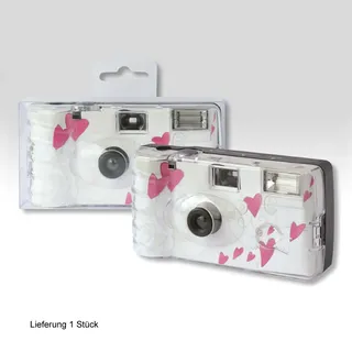 nedwidek Einwegkamera Hochzeit FLIEGENDE HERZEN weiß Hochzeitsdesign, 27 Aufn. mit Blitz / MHD : 03-2026