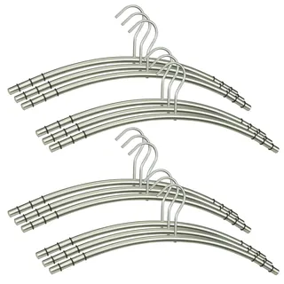 Kleiderbügel Edelstahl VE=12 Stück SZAGATO Edelstahl Kleiderbügel modern Hosenbügel Design Kleiderbügel Metall Hänger Garderobenbügel hochwertig