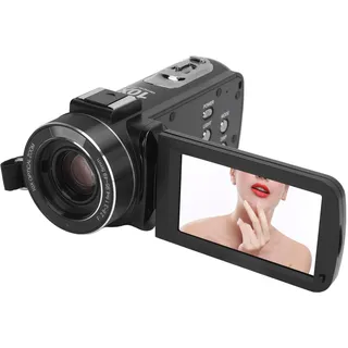 Diyeeni 4K-Digital-Camcorder mit 3-Zoll-IPS-Touch, Tragbare 10-Fach Optische Zoom-HD-Kamera für Erwachsene, Anti-Shake-Kamera-Camcorder, Geburtstagsgeschenke für Anfänger