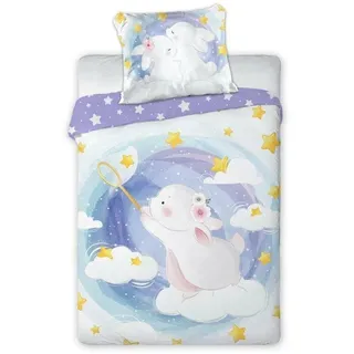 FARO pln Unbekannt Baby Bettwäsche mit Häschen 100x135 cm 100% Baumwolle