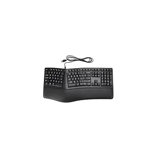 ciciglow Ergonomische Kabelgebundene Tastatur, 110 Tasten, Geteilte USB 2.0-Tastatur mit Handballenauflage, Kabelgebundene PC-Tastatur für 98 95 NT ME 2000 XP 7.0 8.0