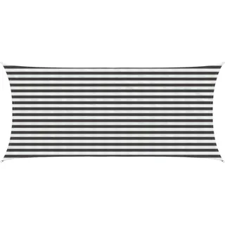 vidaXL Sonnensegel 2 x 5 m HDPE Rechteckig Anthrazit und Weiß