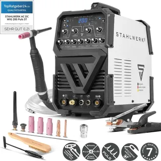 STAHLWERK Schweißgerät ACDC WIG 200 Puls ST 200 A WIG MMA Alu-Modus