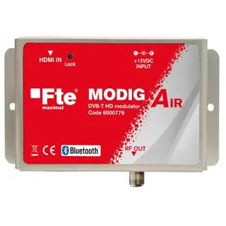 FTE Maximal MODIG Air Modulator A/V auf Digital terrestrisch (DVB-T) Full HD 1080 mit einem HDMI-Eingang und einem Bluetooth-gesteuerten HF-Ausgang über eine App