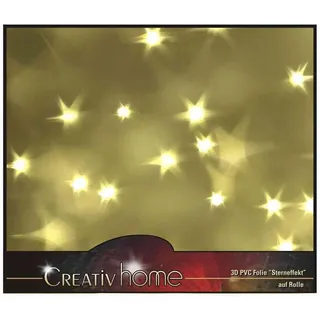Gasper Dekorationsfolie 3D PVC Folie STERNEFFEKT 50x300cm. Hologramm- Lichteffekt-Folie weiß