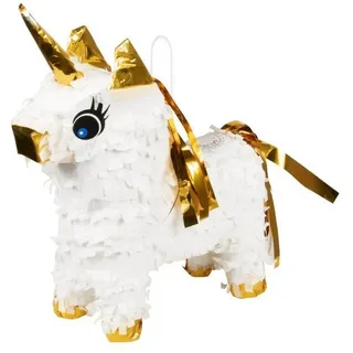 Boland Pinata Einhorn Mini Piñata, Feiern mit fabelhaften Wesen: fantastische Deko für Geburtstage und M weiß