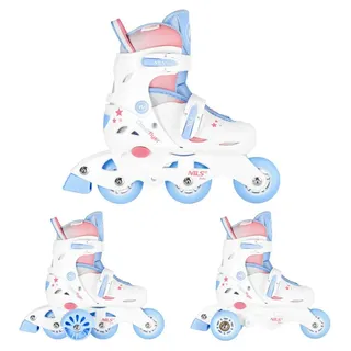 Nils Fun 3 in 1 verstellbare Inliner für Kinder mit Stützen Größe S (30-33)