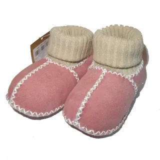 Baby-Lammfellschuhe mit Strickbündchen, rose (20/21)
