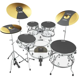 Evans SoundOff Drum Mute Pad Set Fusion, 8er-Pack | Evans SoundOff Dämpfer reduzieren die Lautstärke, bewahren realistisches Spielgefühl und passen leicht auf Akustiksets.