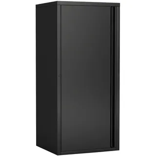[en.casa] Burlöv Aktenschrank 88 x 40 x 35 cm Schwarz