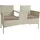 Polyrattan Gartenbank 2-Sitzer Armlehnen cm Beige