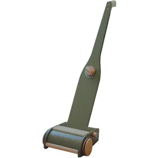 Kinder Staubsauger, Magnetischer Kinder-Putzwagen aus Holz, Spielzeug für Haushaltsarbeiten, 2 Farben (olivgrün / Natur)