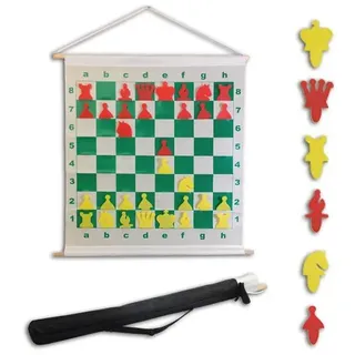 SchachQueen - didaktisches Demobrett rollbar, steckbar, Schachunterricht