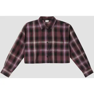 s.Oliver Cropped Hemdbluse mit Karo-Muster - schwarz|mehrfarbig - 158/164