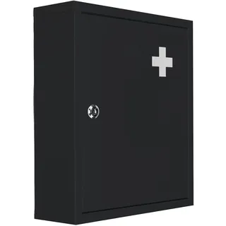 Bambelaa! Medizinschrank Hängend Groß Abschließbar Medikamentenschrank Arzneimittelschrank Arzneischrank Hausapotheke Schrank Organizer Apothekerschrank Medikamenten Aufbewahrung ca. 31,5 x 10 x 36 cm