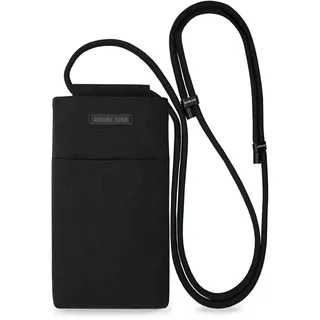 Adore June Move Handy Umhängetasche Crossbody 6,7-7,0 Zoll Schwarz | Kompatibel mit iPhone 18 Pro Max, iPhone 17 Pro Max, Galaxy S26 Ultra / S25 Ultra - verstellbares Band, gefertigt in Europa