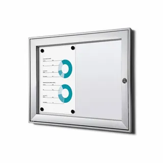 Showdown Displays Schaukasten 2xA4 B1 silber