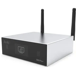 Arylic S50 Pro+ WiFi & Bluetooth 5.0 Audio Receiver, aptX HD Vorverstärker mit ESS Sabre Dac AKM ADC Multiroom/Multizone, drahtloser WiFi Audio Empfänger mit AirPlay, Spotify, Internet Radio.